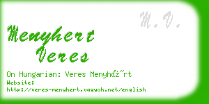 menyhert veres business card